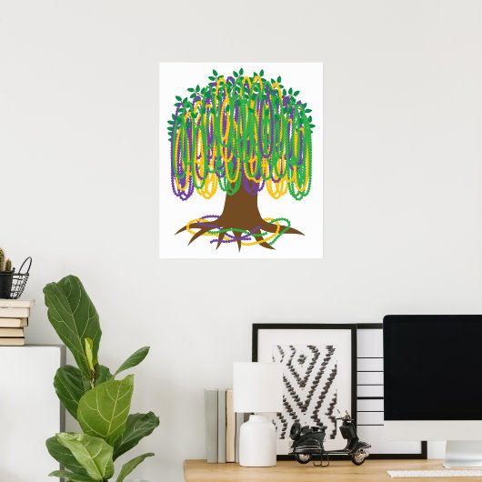 Karneval der Mardi Gras Bead Tree Poster (Heimbüro)