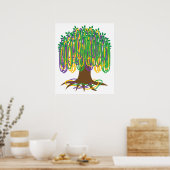 Karneval der Mardi Gras Bead Tree Poster (Küche)
