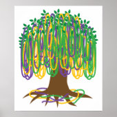 Karneval der Mardi Gras Bead Tree Poster (Vorne)