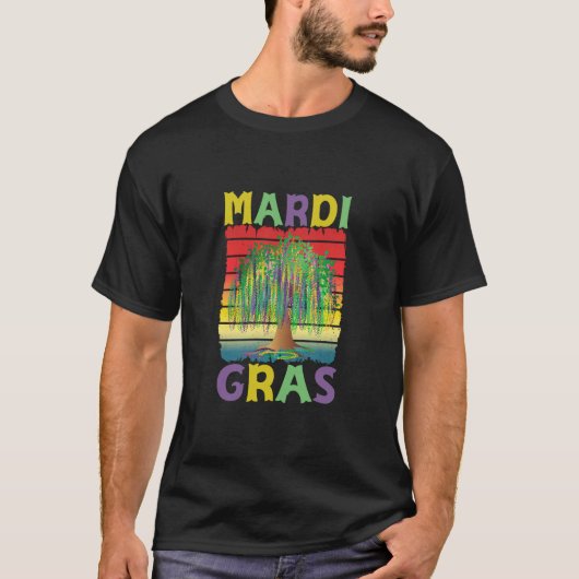 Karneval der Mardi Gras Bead Tree T-Shirt (Vorderseite)