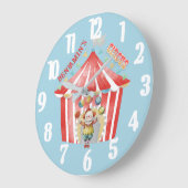 Karneval des Fun Boy's Room Große Wanduhr (Winkel)