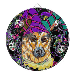 KARNEVAL DEUTSCHER SCHÄFERHUND DARTSCHEIBE