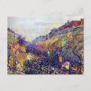 Karneval Dienstag, Boulevard Montmartre bei Sunset Postkarte