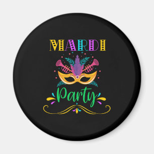 Karneval Dienstag Colorful Masquerade Mas Magnet