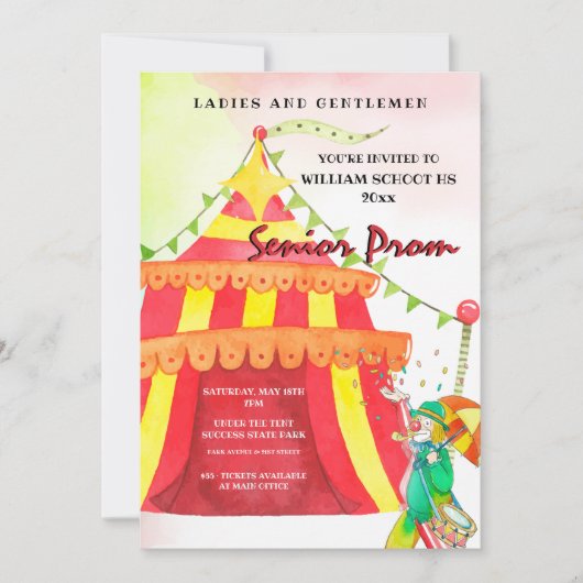 Karneval Einladung (Vorderseite)