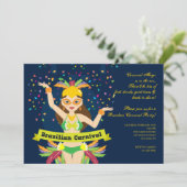 Karneval-Einladung Einladung (Stehend Vorderseite)