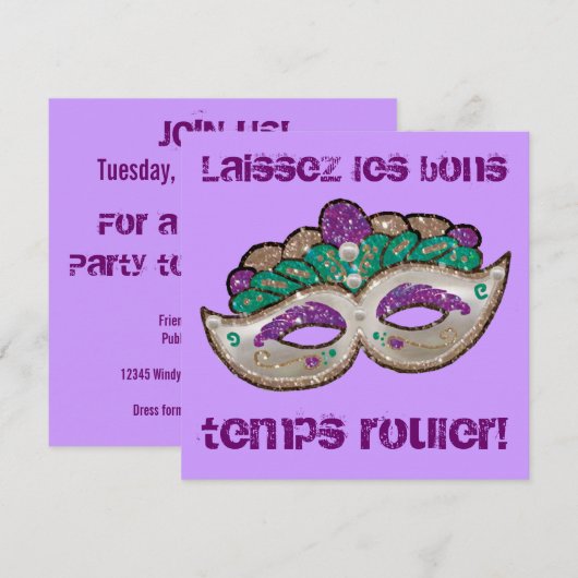 Karneval-Einladung Einladung (Vorne/Hinten)