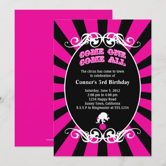 Karneval-Einladung Einladung (Vorne/Hinten)