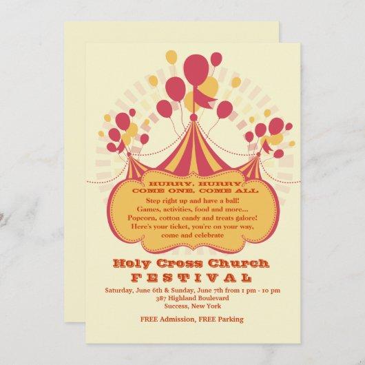 Karneval-Einladung Einladung (Vorne/Hinten)