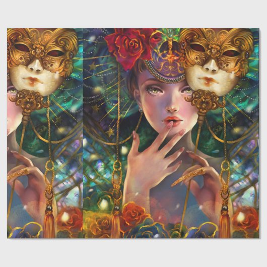 Karneval-extravagante Surreal Geschenkpapier (Flach)