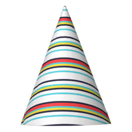 Karneval, farbiger Streifen Geburtstag Partyhütchen