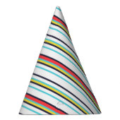 Karneval, farbiger Streifen Geburtstag Partyhütchen (Rechts)