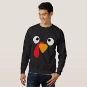 Karneval Fasching Huhn Hahn Truthahn Sweatshirt (Vorne ganz)