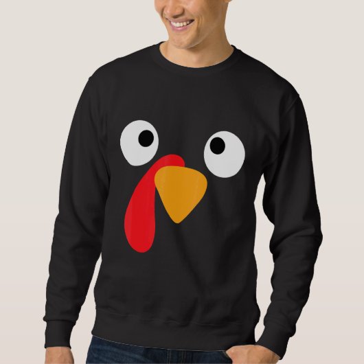 Karneval Fasching Huhn Hahn Truthahn Sweatshirt (Vorderseite)