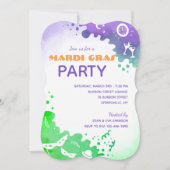 Karneval-Feier Einladung (Vorderseite)