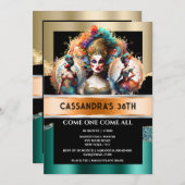 Karneval Festival Showgirls Parade Drag Queens Einladung (Vorne/Hinten)