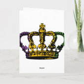 Karneval-Flaggen-Krone Karte (Rückseite)