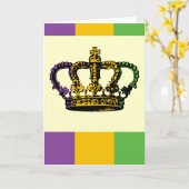 Karneval-Flaggen-Krone Karte (Gelbe Blume)