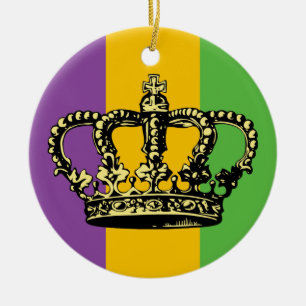 Karneval-Flaggen-Krone Keramikornament