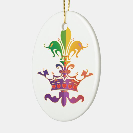 Karneval Fleur de Crown Keramikornament (Links)