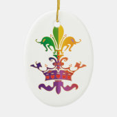 Karneval Fleur de Crown Keramikornament (Vorne)
