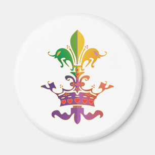 Karneval Fleur de Crown Magnet