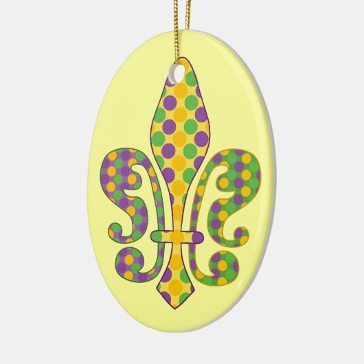 Karneval Fleur de dots Keramikornament (Links)