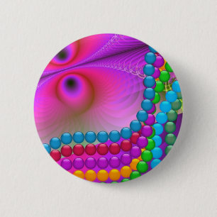Karneval-Fraktal-Knopf Button