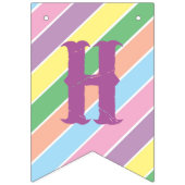 Karneval - Funfair - Pastell - Geburtstag - Dusche Wimpelkette (Zweite Fahne)