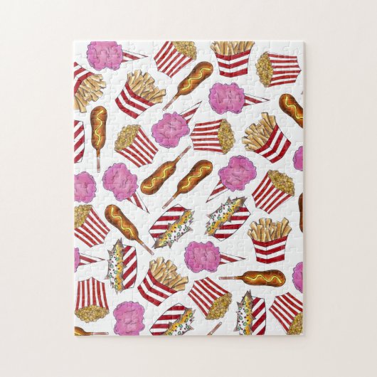 Karneval Futter Nachos Corndog Cotton Candy Puzzle (Vertikal)