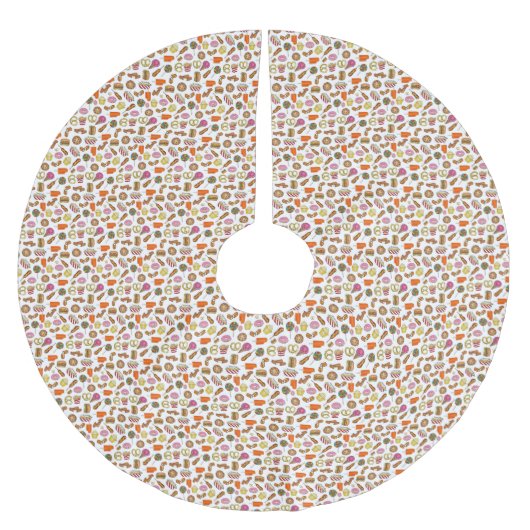 Karneval Futter Nachos Cotton Candy Popcorn Polyester Weihnachtsbaumdecke (Vorderseite)