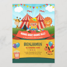 Karneval Geburtstag Einladung Circus Party