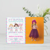 Karneval Geburtstag Foto Einladungen (Stehend Vorderseite)