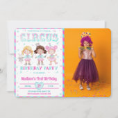 Karneval Geburtstag Foto Einladungen (Vorderseite)