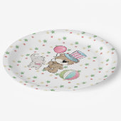 Karneval Geburtstag Pappteller (Schrägansicht)