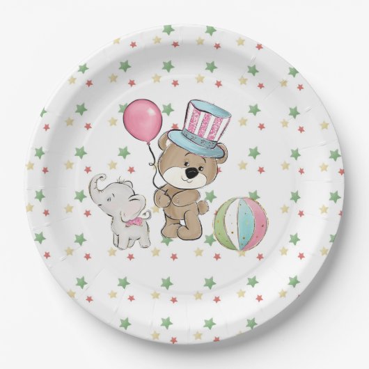 Karneval Geburtstag Pappteller (Vorderseite)