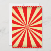 Karneval Geburtstagseinladung, Circus Geburtstag Einladung (Rückseite)