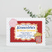 Karneval-Geburtstagsfarben Einladung (Stehend Vorderseite)