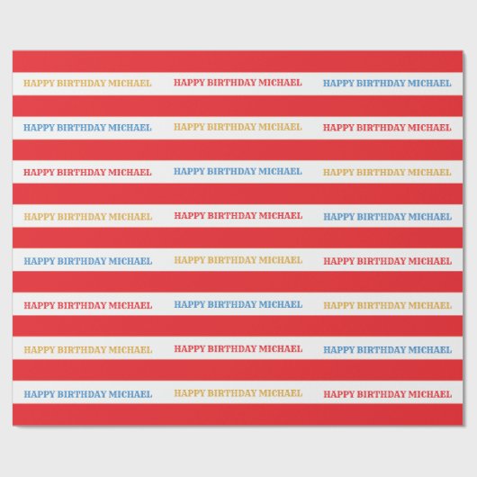 Karneval Geburtstagsfeier Geschenkpapier (Flach)