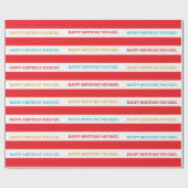 Karneval Geburtstagsfeier Geschenkpapier (Flach)