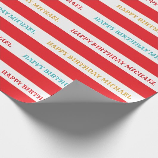 Karneval Geburtstagsfeier Geschenkpapier (Ecke)