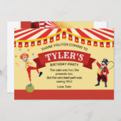 Karneval Geburtstagsparty Danke Karte (Vorne/Hinten)