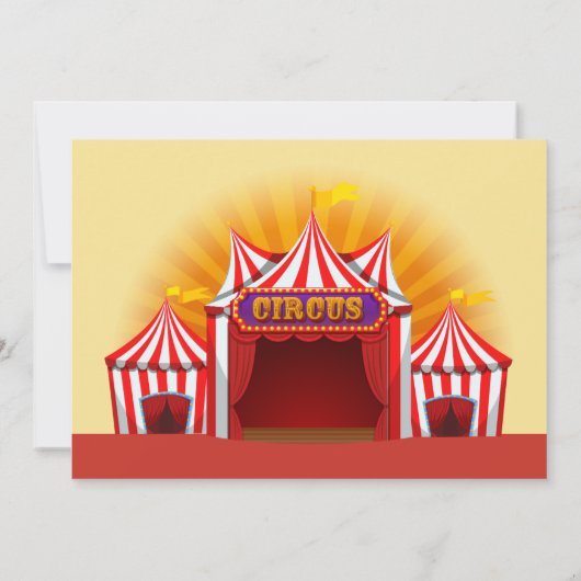 Karneval Geburtstagsparty Einladung (Rückseite)