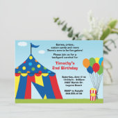 Karneval Geburtstagsparty Einladung (Stehend Vorderseite)