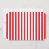 Karneval gestreift Geburtstagsparty Einladung (Rückseite)