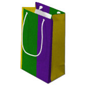 Karneval-gestreiftes Muster Kleine Geschenktüte (Rückseite Schrägansicht)