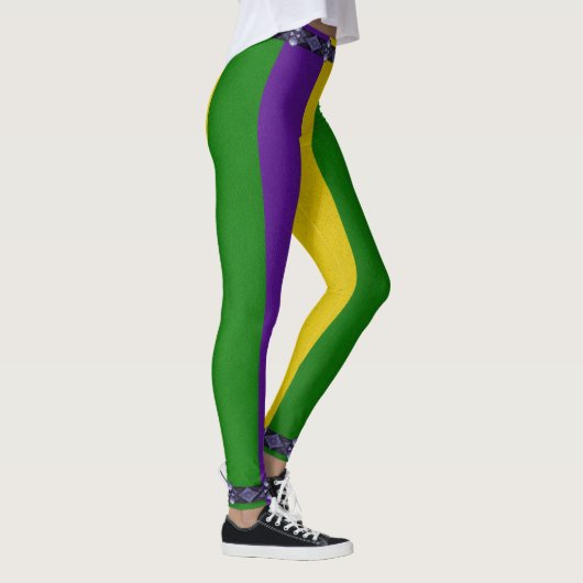 Karneval-gestreiftes Muster Leggings (Rechts)