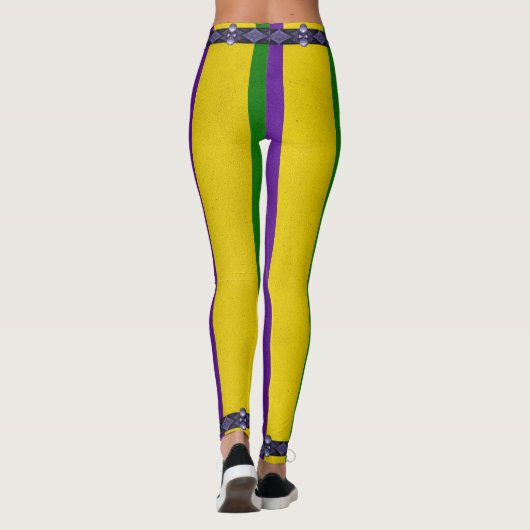 Karneval-gestreiftes Muster Leggings (Rückseite)