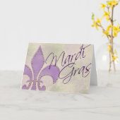 Karneval-Gruß Karte (Gelbe Blume)