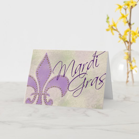 Karneval-Gruß Karte (Gelbe Blume)